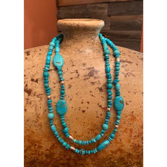 Relios Sterling Silver and Turquoise Necklace - Picture 2 of 5